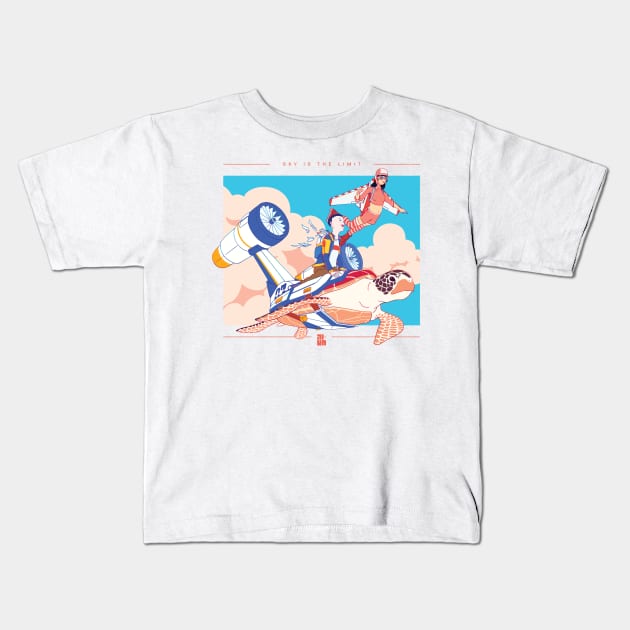 Sky is the Limit Kids T-Shirt by jiun.design